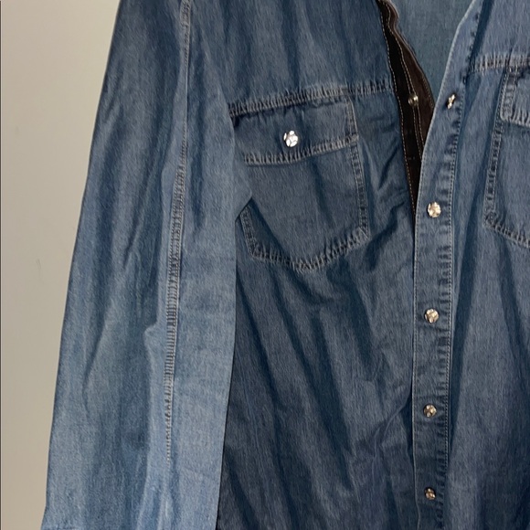 Richard Comstock Blue Casual Button Down Shirt - Picture 9 of 13